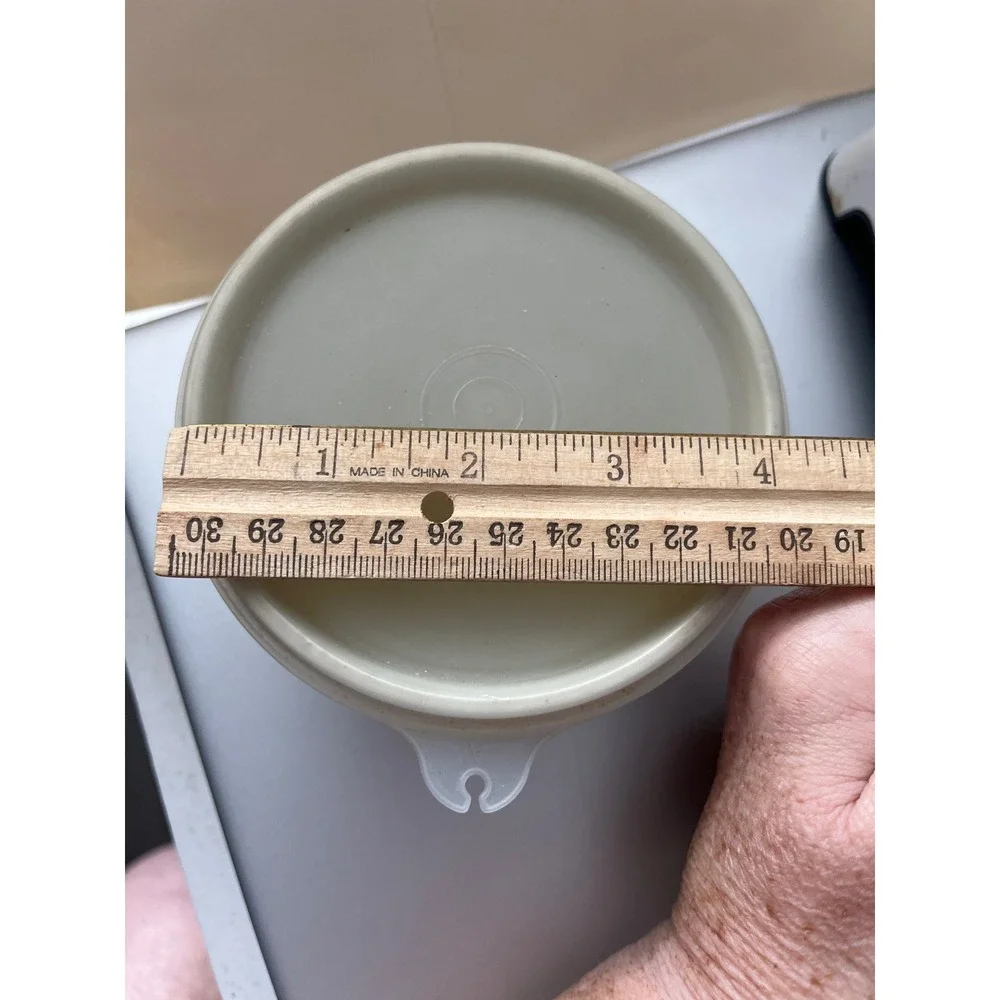 Vintage Tupperware Servalier Bowl Almond Cream Round Container with Lid 1557-11